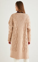 Load image into Gallery viewer, Knitting Pattern: Longline Edge to Edge Ladies Aran Cardigan
