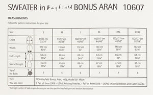 Knitting Pattern: Ladies Aran Sweater