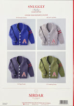 Load image into Gallery viewer, Knitting Pattern: Retro Varsity Cardigan for Kids 3-7 Years
