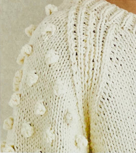 Knitting Pattern: Popcorn Stitch Cardigan for 3-7 Years