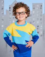 Load image into Gallery viewer, NEW Knitting pattern: Sirdar Superhero Sweater in DK Yarn for Kids Ages 3-7
