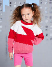 Load image into Gallery viewer, NEW Knitting pattern: Sirdar Superhero Sweater in DK Yarn for Kids Ages 3-7
