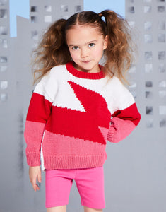 NEW Knitting pattern: Sirdar Superhero Sweater in DK Yarn for Kids Ages 3-7