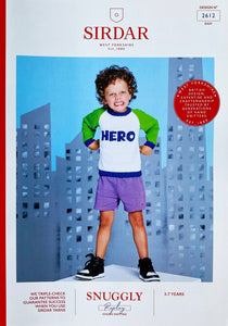 NEW Knitting pattern: Sirdar Hero Sweater in DK Yarn for Kids Ages 3-7