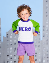 Load image into Gallery viewer, NEW Knitting pattern: Sirdar Hero Sweater in DK Yarn for Kids Ages 3-7
