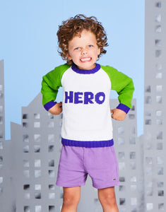 NEW Knitting pattern: Sirdar Hero Sweater in DK Yarn for Kids Ages 3-7