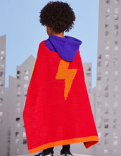 Load image into Gallery viewer, NEW Crochet Pattern: Sirdar Superhero Hoodie and Cape in DK Yarn for Kids 3-7
