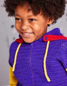 NEW Crochet Pattern: Sirdar Superhero Hoodie and Cape in DK Yarn for Kids 3-7