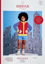 Load image into Gallery viewer, NEW Knitting Pattern: Sirdar Super Star Cardigan in DK Yarn for Kids Ages 3-7
