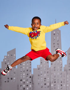 NEW Knitting Pattern: Sirdar Super POWer Sweater in DK Yarn for Kids Ages 3-7