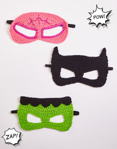 Crochet Pattern: Sirdar Superhero Alter Ego Masks in DK Yarn for Kids 3-7