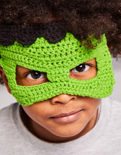Load image into Gallery viewer, NEW Crochet Pattern: Sirdar Superhero Alter Ego Masks in DK Yarn for Kids 3-7
