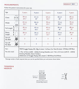 NEW Knitting Pattern: Sirdar Captain Five Star Sweater in DK Yarn for Kids Ages 3-7