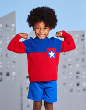 Load image into Gallery viewer, NEW Knitting Pattern: Sirdar Captain Five Star Sweater in DK Yarn for Kids Ages 3-7

