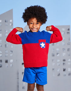 NEW Knitting Pattern: Sirdar Captain Five Star Sweater in DK Yarn for Kids Ages 3-7