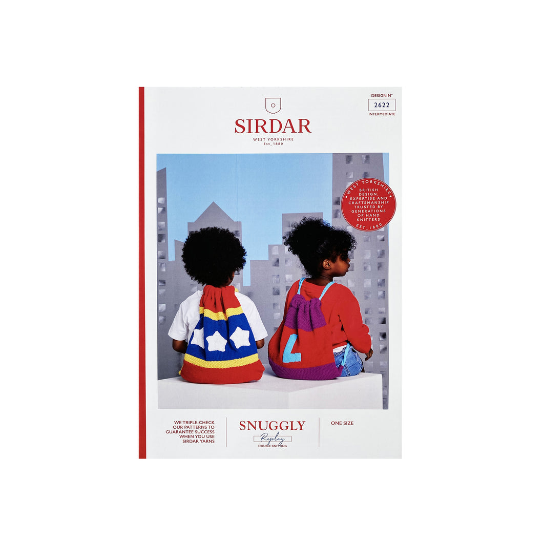 NEW Knitting Pattern: Sirdar Super Gadget Bags in DK Yarn for Kids
