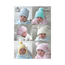 Load image into Gallery viewer, Pattern + Yarn: Baby Hat in Cream or Pink Chunky Baby Yarn
