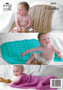 NEW Knitting Pattern: Baby Blankets in Chunky Yarn