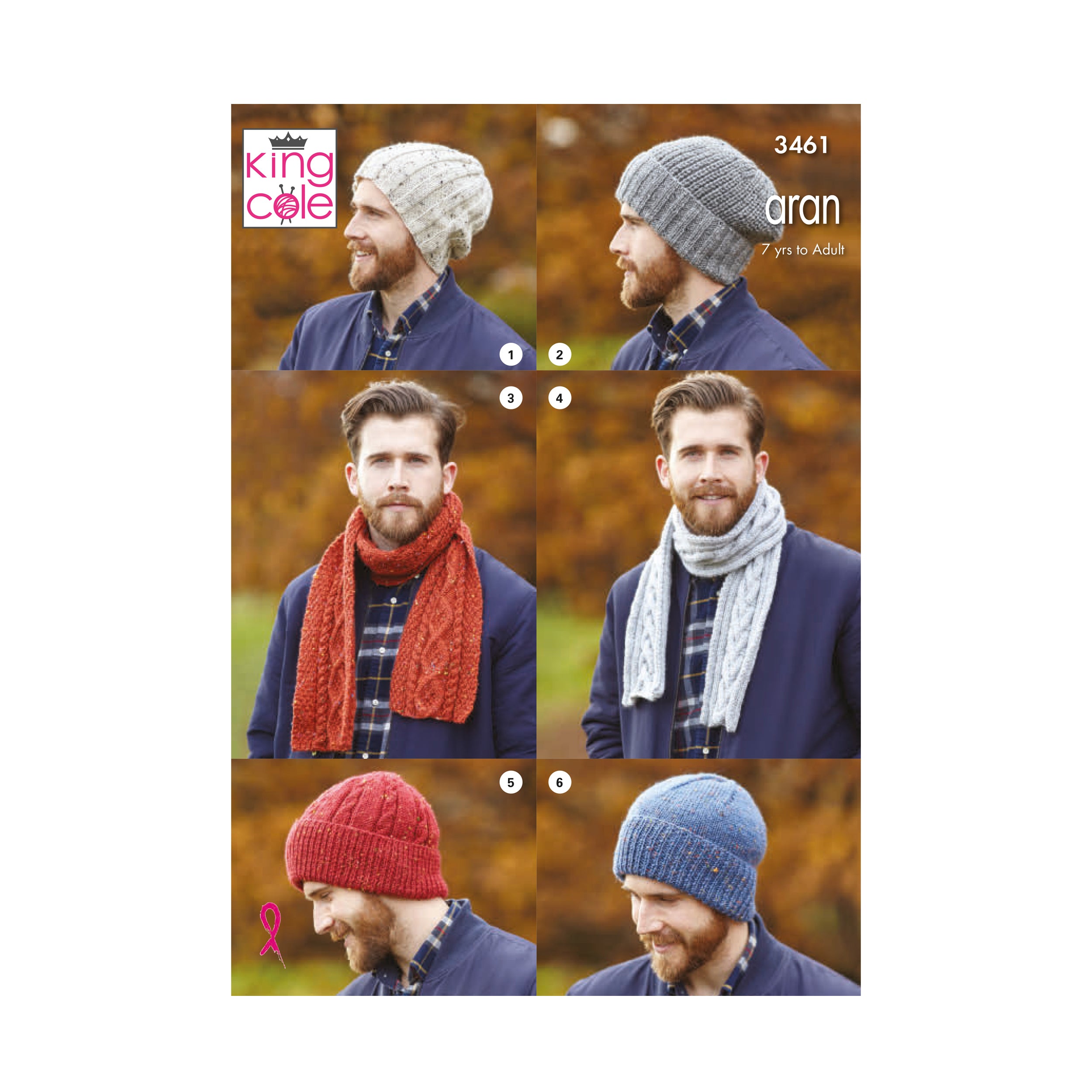 Knitting Pattern: Unisex Hats and Scarves in Aran Yarn for Years