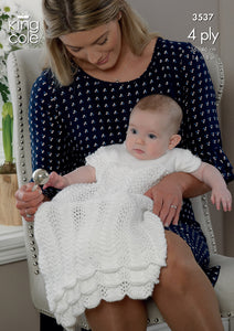 SALE: Knitting Pattern: Christening Set in 4 Ply Yarn