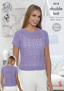 Knitting Pattern: Ladies Summer Sweaters in Cotton DK Yarn