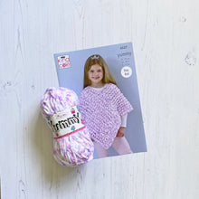 Load image into Gallery viewer, Knitting Kit: Lacy Poncho in Purple or Pink Yummy Yarn
