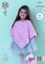 Load image into Gallery viewer, Knitting Pattern: Ponchos in Yummy Yarn for Girls 2-12 Years
