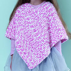 Knitting Pattern: Ponchos in Yummy Yarn for Girls 2-12 Years