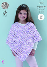 Load image into Gallery viewer, Knitting Pattern: Ponchos in Yummy Yarn for Girls 2-12 Years
