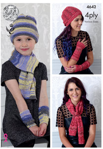 Knitting Pattern: Scarf, Hat and Wrist Warmers for 4-12 years and Adults