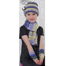 Load image into Gallery viewer, Knitting Pattern: Scarf, Hat and Wrist Warmers for 4-12 years and Adults
