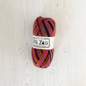 Sock Yarn: Zig Zag 4 Ply in Dragonfly, 100g Ball