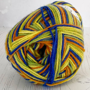 Sock Yarn: Zig Zag 4 Ply in Grasshopper, 100g Ball