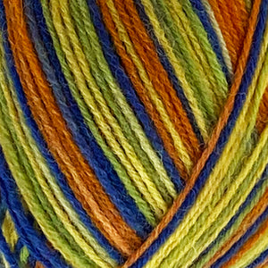 Sock Yarn: Zig Zag 4 Ply in Grasshopper, 100g Ball