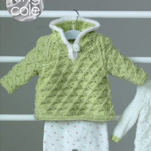 SALE: Knitting Pattern: Baby Hoodie, Jacket and Matinee Coat for Newborn to 2 Years
