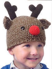 Load image into Gallery viewer, SALE: Crochet Pattern: Christmas Novelty Hats for Kids 2-12 Years
