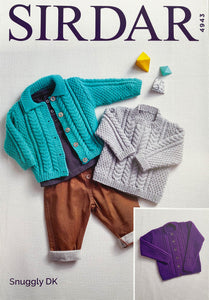 SALE: Knitting Pattern: Cardigans and Sweater for 0 to 7 Years