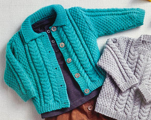 SALE: Knitting Pattern: Cardigans and Sweater for 0 to 7 Years