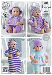 Knitting Pattern: Doll and Preemie Baby Clothes in DK Yarn