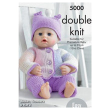 Load image into Gallery viewer, Knitting Pattern: Doll and Preemie Baby Clothes in DK Yarn
