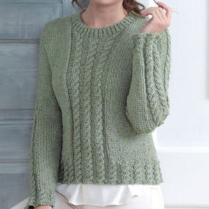 Knitting Pattern: Ladies Cable Cardigan and Sweater in Chunky Yarn