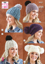 Load image into Gallery viewer, Knitting Pattern: Ladies Hats in Aran Yarn

