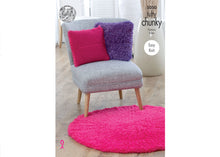Load image into Gallery viewer, Knitting Kit: Cushion Cover in Purple King Cole Tufty Yarn
