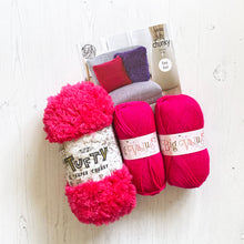 Load image into Gallery viewer, Knitting Kit: Cushion Cover in Pink King Cole Tufty Yarn
