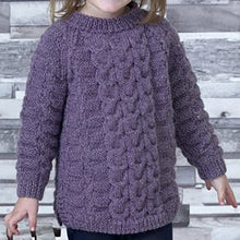 Load image into Gallery viewer, Knitting Pattern: Aran Tunic and Cardigan for 3-12 Years
