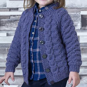 Knitting Pattern: Aran Tunic and Cardigan for 3-12 Years
