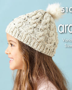 Knitting Pattern: Five Children's Hats in Aran Yarn for 4-12 Years