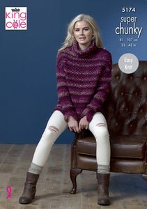 Knitting Pattern: Ladies Jumpers in Super Chunky Yarn