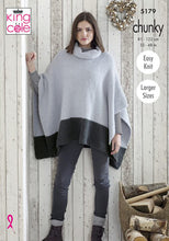 Load image into Gallery viewer, Knitting Pattern: Ladies Ponchos in Chunky Yarn
