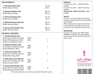 Knitting Pattern: Ladies Hats in Chunky Yarn